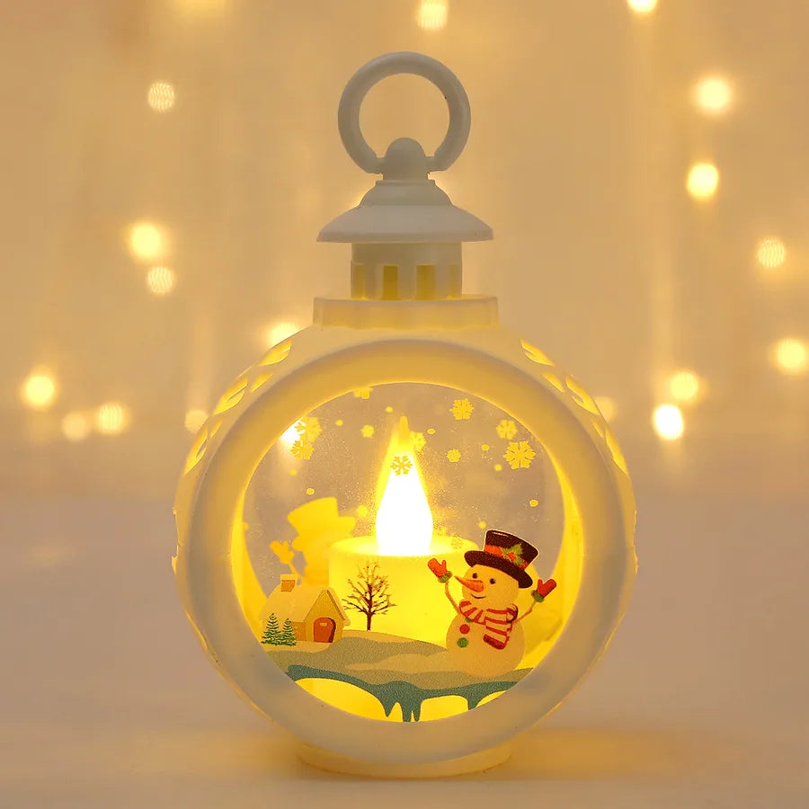 Portable Christmas Decoration Lantern Atmosphere Lighting Creative Desktop Props Gift for Quiet Night American Style