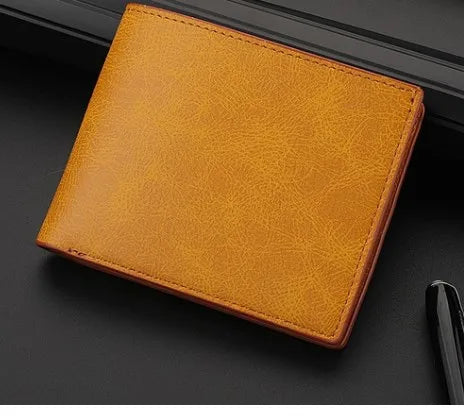 men's solid color pu leather wallets