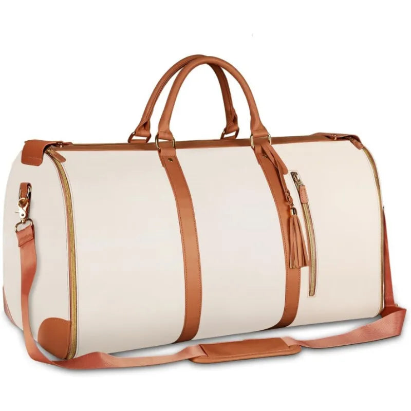 Unisex Elegant Streetwear Solid Color Pu Leather Waterproof Travel Bags
