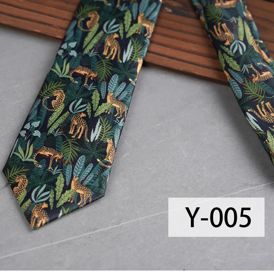 Casual Geometric Plant Arrow Polyester Yarn Men's Tie