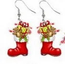 Cartoon Christmas Tree Deer Cow Cat Rainbow Earrings Women's Acrylic Animal Zodiac Letter Number Text Design Jewelry Accessories