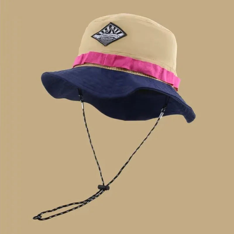 Women's Simple Style Classic Style Color Block Flat Eaves Bucket Hat