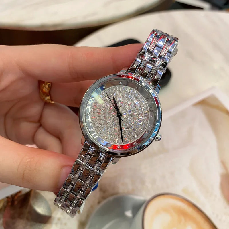 Luxurious Solid Color Butterfly Double Snap Quartz Watch Women's Watches