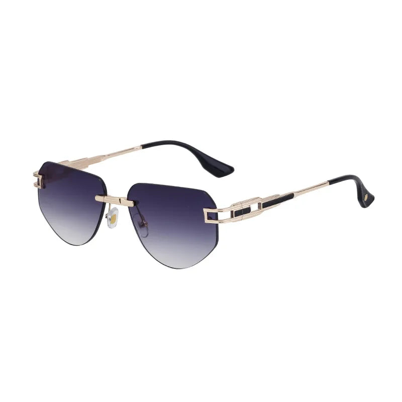 Retro Classic Style Geometric Pc Square Frameless Men's Sunglasses