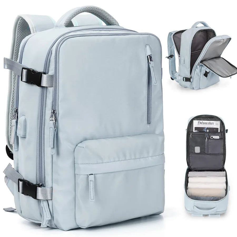 Solid Color Travel Daily Women's Backpack