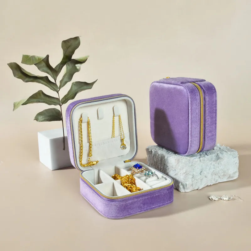 1 Piece Flannel Elegant Simple Style Home Daily Solid Color Jewelry Boxes