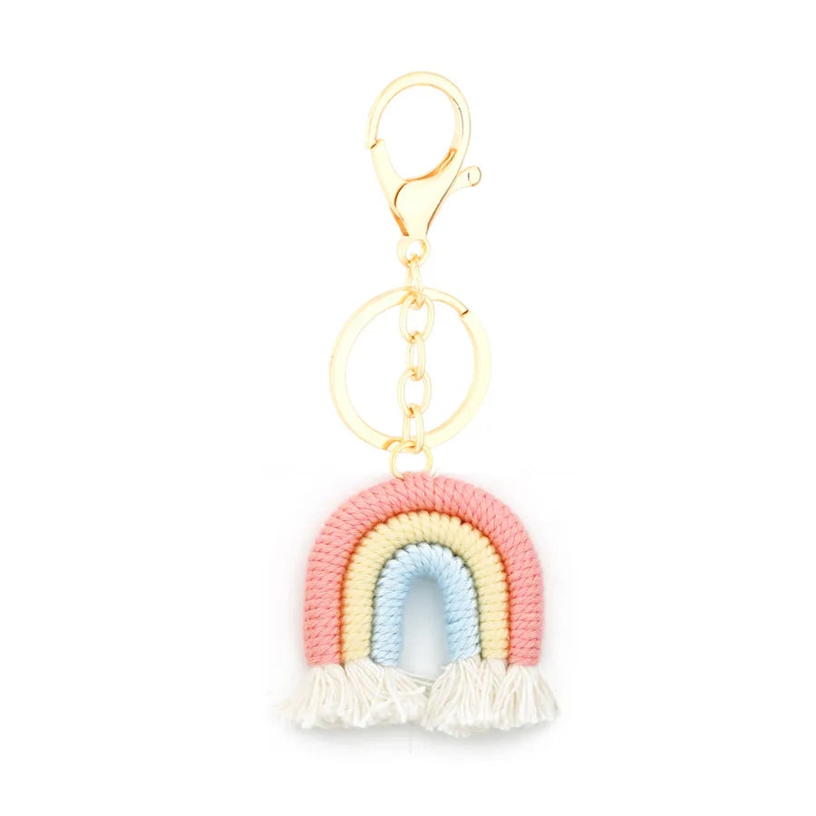 Casual Cute Rainbow Alloy Bag Pendant Keychain