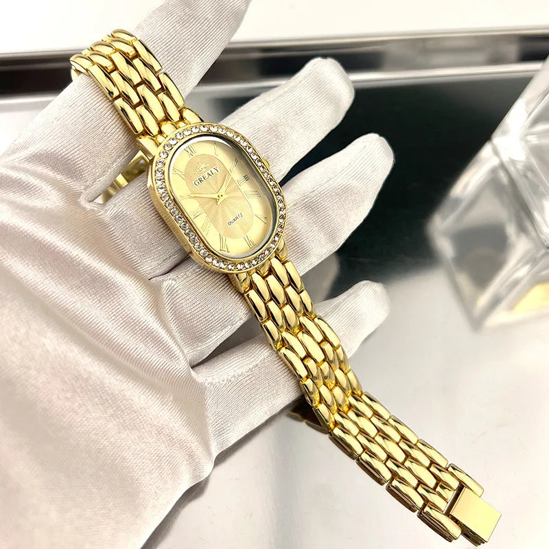 Simple Style Geometric Jewelry Buckle Quartz Women's Watches
