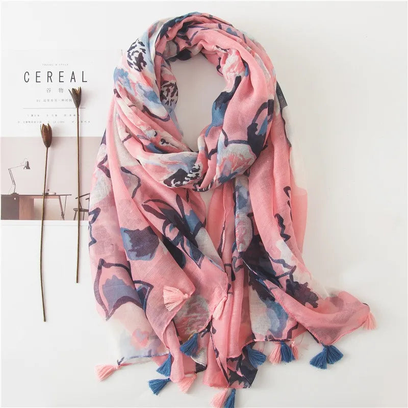 new scarf retro stitching bohemian cashew print silk scarf sunscreen yiwu wholesales