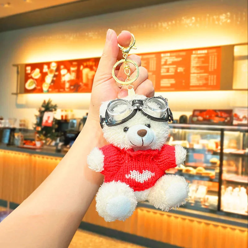 Cartoon Style Bear Polyester Women's Keychain