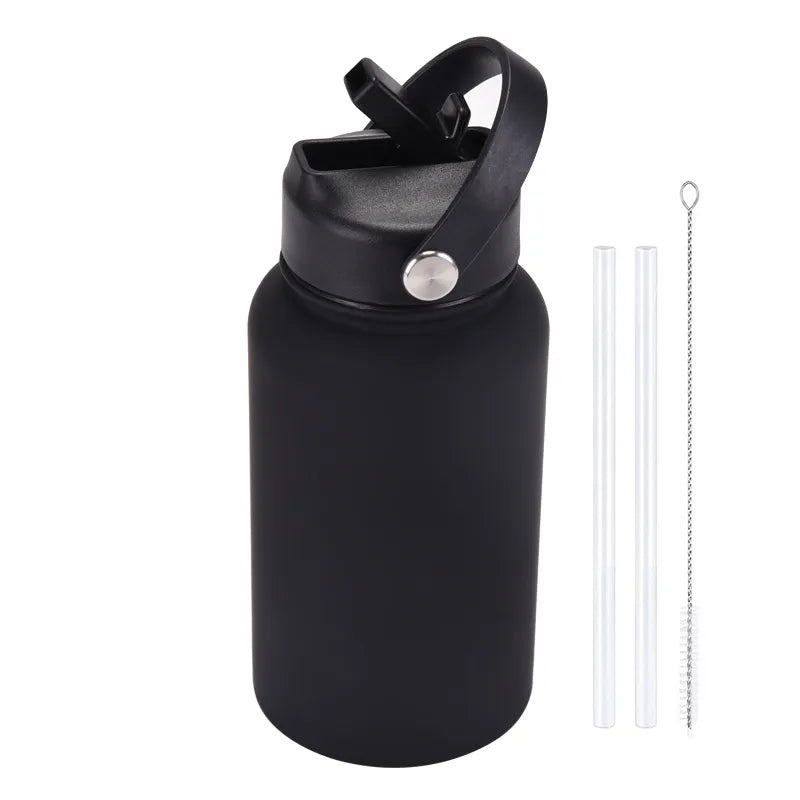 casual solid color stainless steel water bottles