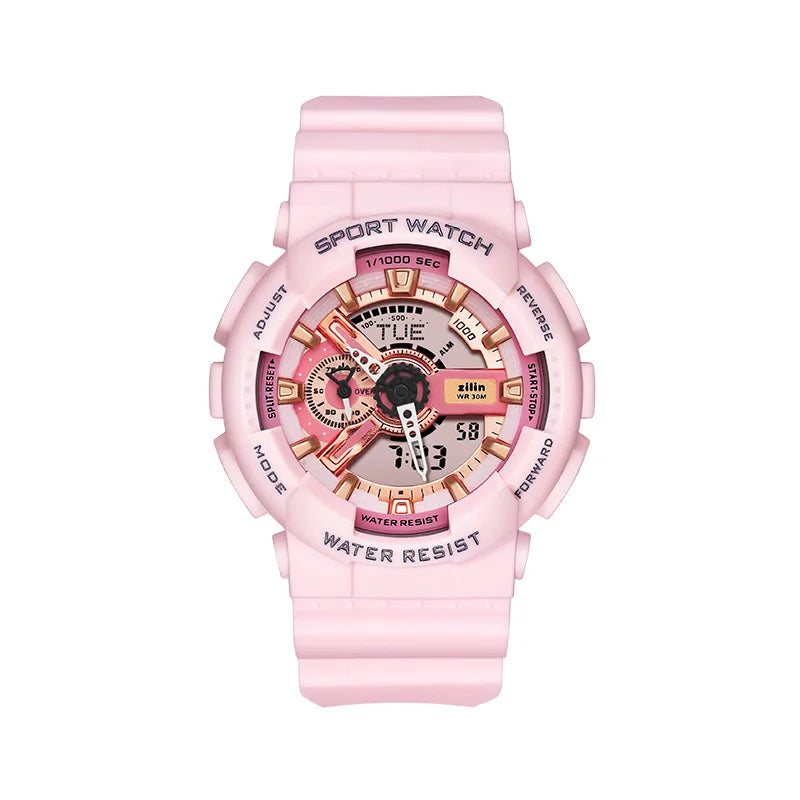 Electronic Watch Sports High School Students Men's Luminous Electronic Watch Trendy Alarm Clock Men's Multifunctional Teenagers