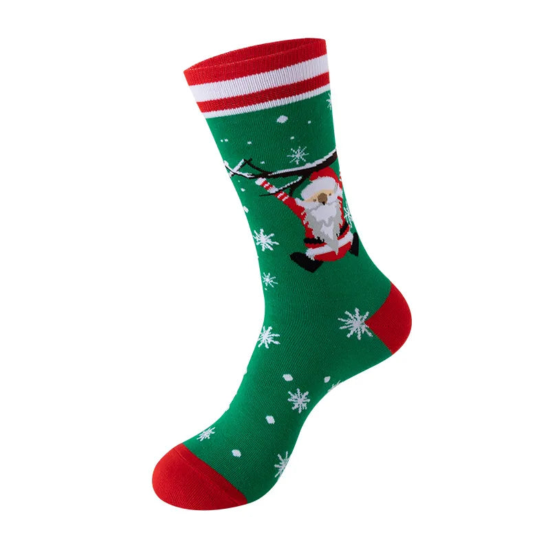 Christmas Cute Modern Style Unisex Christmas Tree Gingerbread Snowman Cotton Polyester Ankle Socks A Pair