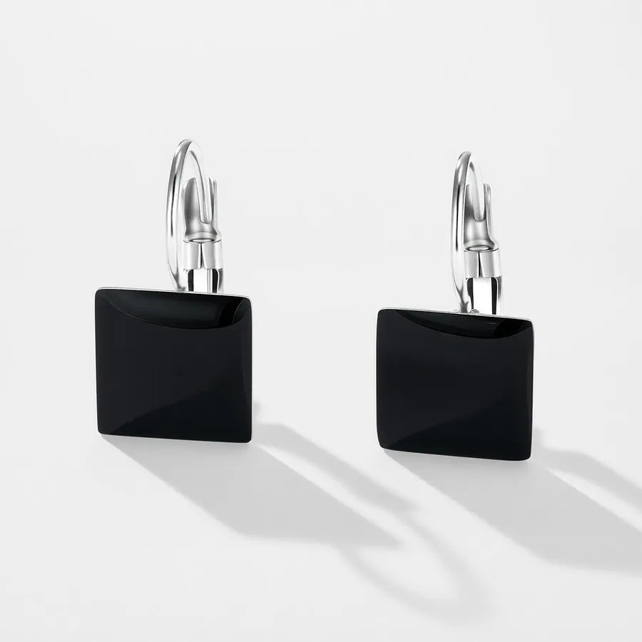 Hip-Hop Rock Simple Style Square 304 Stainless Steel Earrings