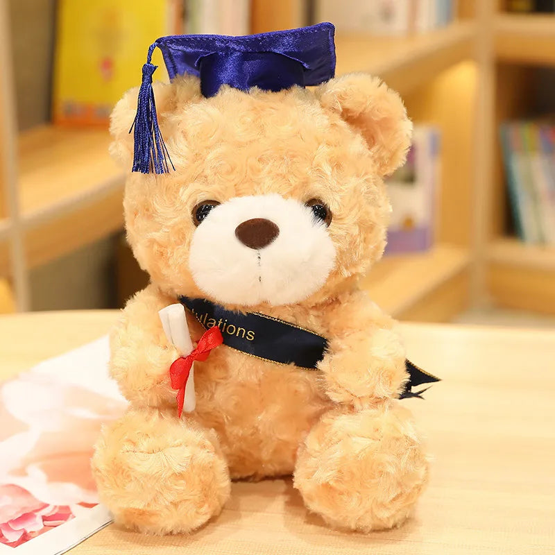 Doctor Hat Bear Doll Doctor Bear Plush Toy Teddy Bear Graduation Bear Doll Graduation Season Gift logo