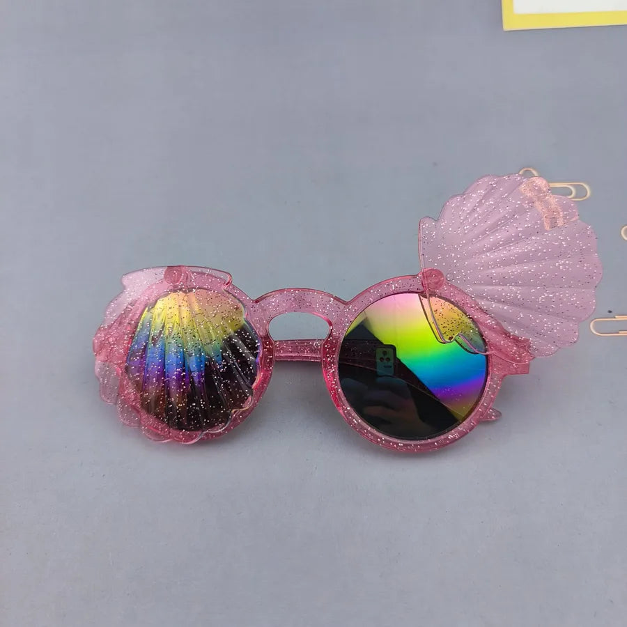 Cute Novelty Shell Ac Round Frame Full Frame Kids Sunglasses