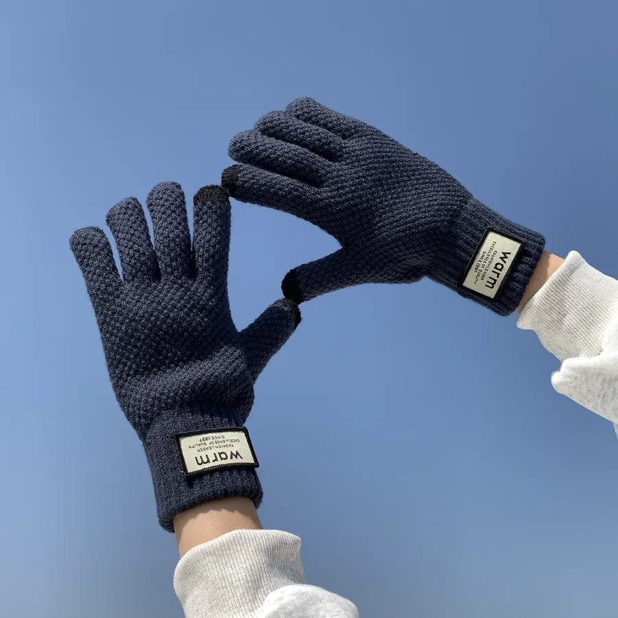 unisex simple style solid color gloves 1 set