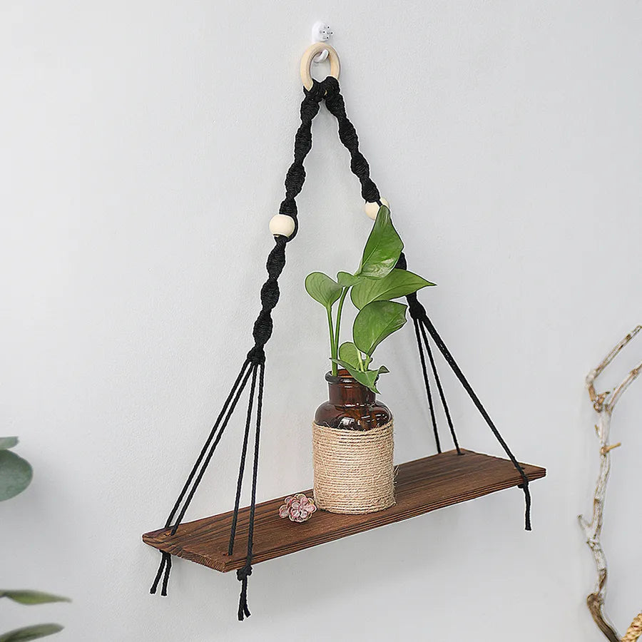 pastoral solid color wood pendant