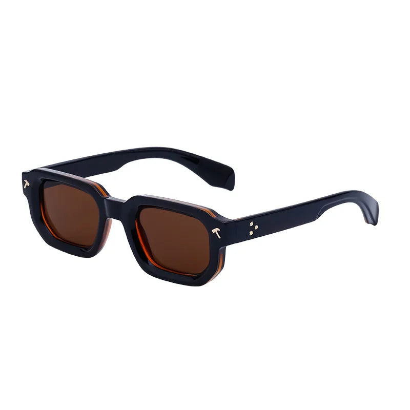 Casual Streetwear Solid Color Tac Square Full Frame Men's Sunglasses