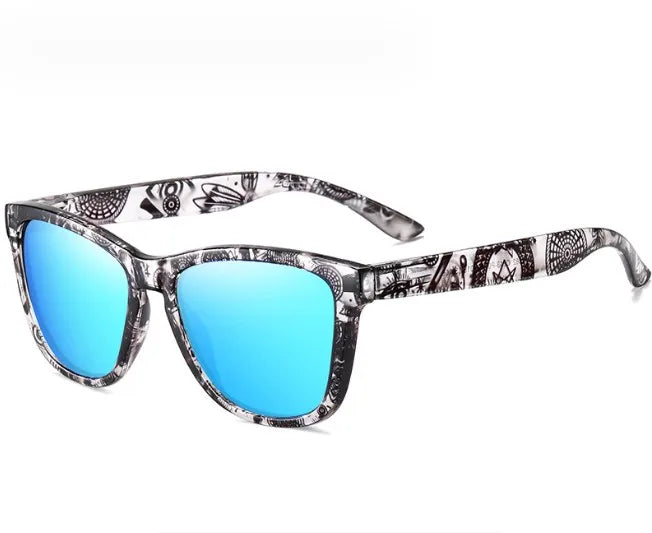 simple style flower tac square full frame men's sunglasses