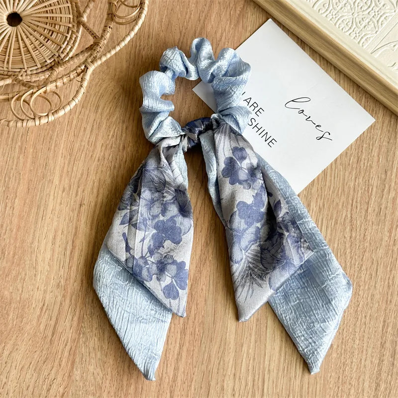 Elegant Sweet Women's Printing satin Hair Band