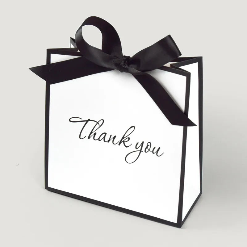 Classic Style Color Block Bow Knot Paper Party Date Gift Bags Party Supplies Gift Wrapping Supplies 10 PCS/Package