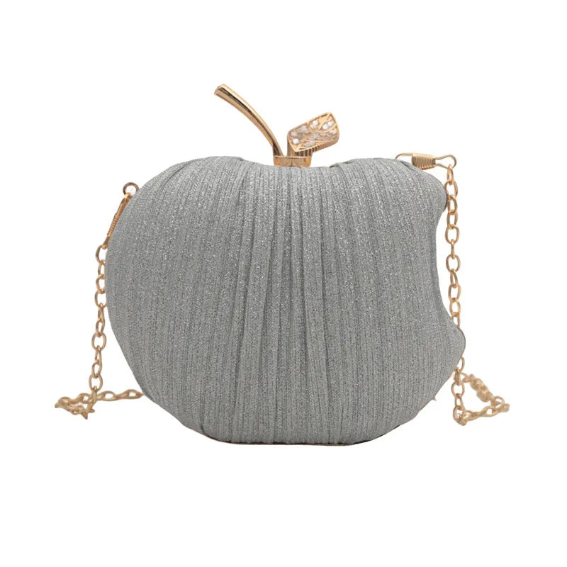 Black Gold Silver Special Solid Color Round Evening Bags