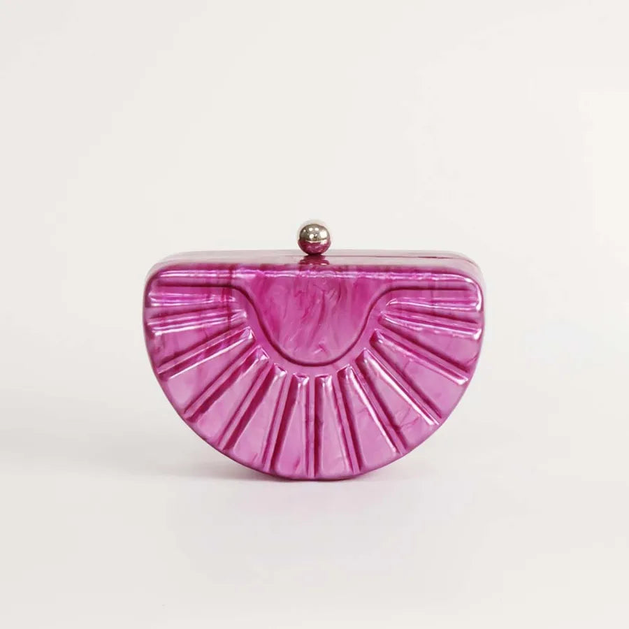 Acrylic Solid Color Semicircle Evening Bags