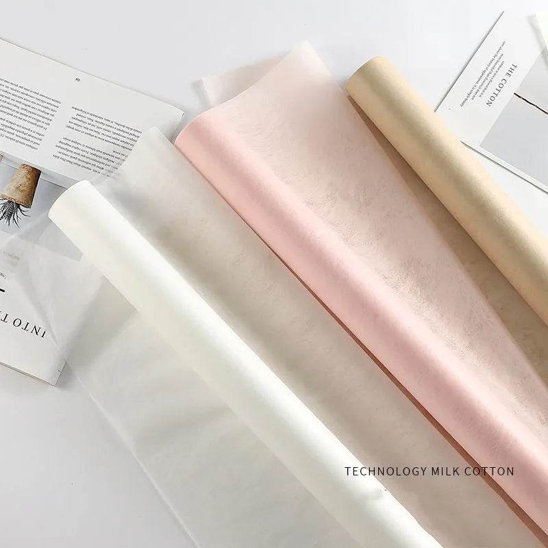 Romantic Solid Color Polyester Daily Date Korean Floral Wrapping Paper Party Supplies Gift Wrapping Supplies 1 Piece