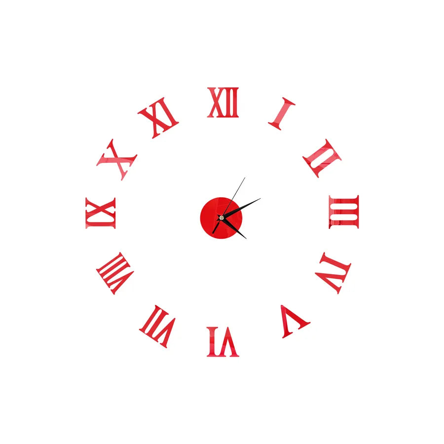 explosions simple clock fashion wall clock DIY wall clock mirror wall stickers clock Roman numeral clock