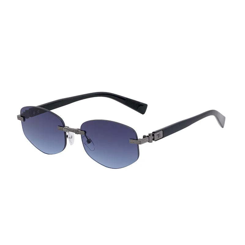 Roman Style Solid Color Pc Square Frameless Men's Sunglasses