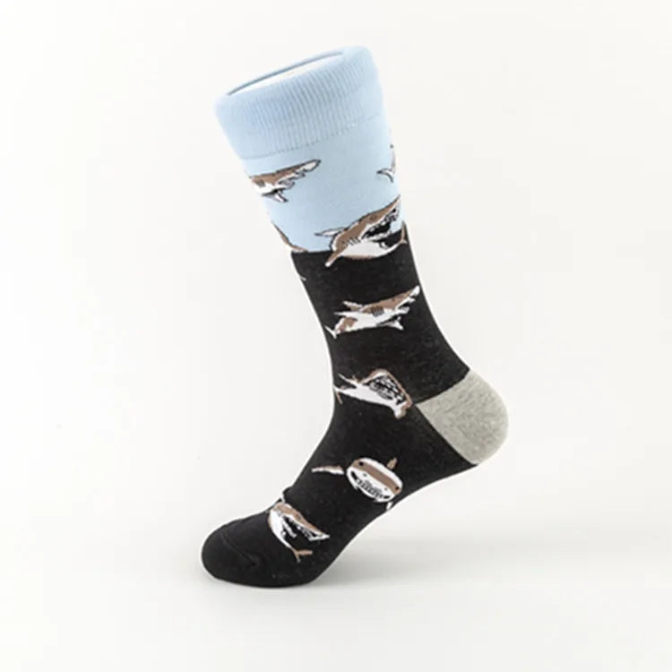men's casual color block cotton ankle socks a pair