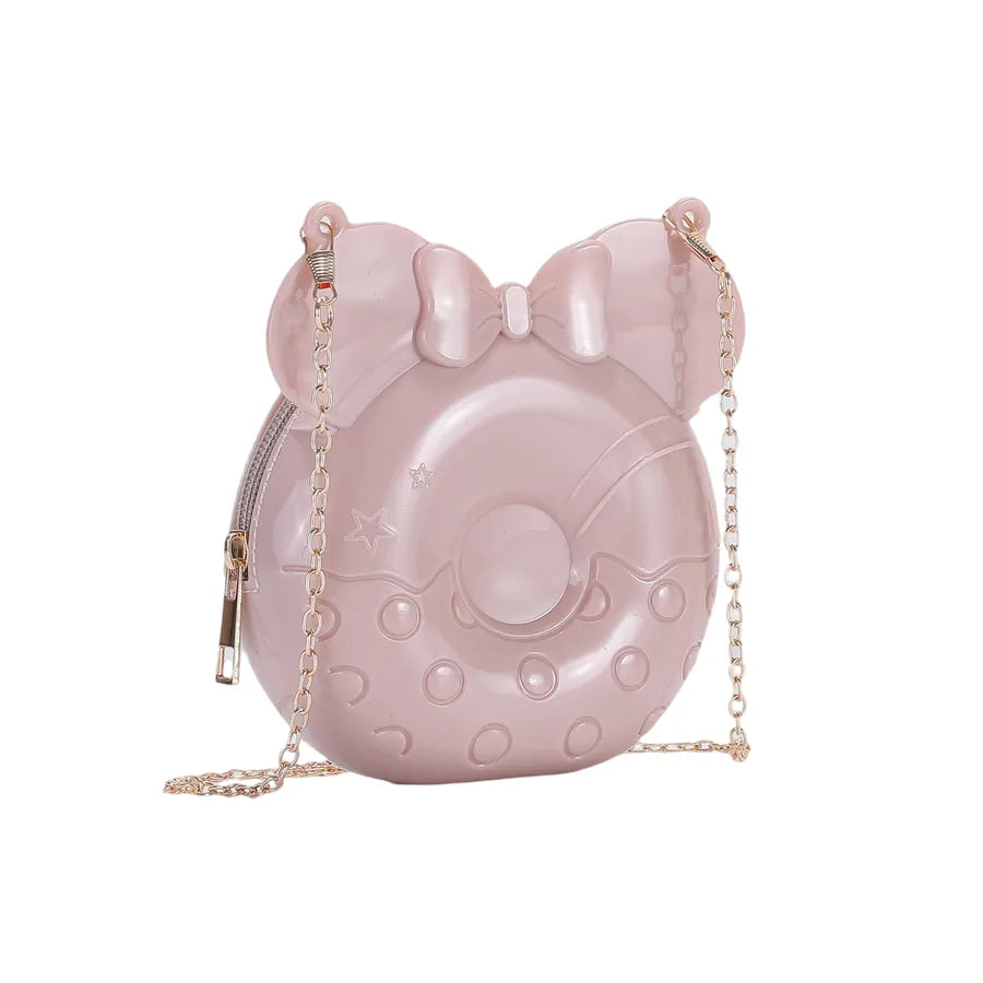 New Cute  Children's Bags Gel Bag Coin Purse Donut Mini Bag Shoulder Messenger Bag Foreign Trade