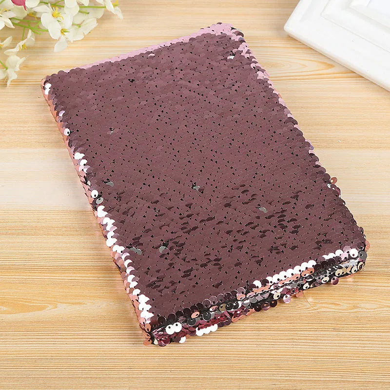 Color Changing Fish Scale Sequin Notebook Customizable Cover Pattern Creative Stationery Ideal For Anniversary And Award Ceremonies