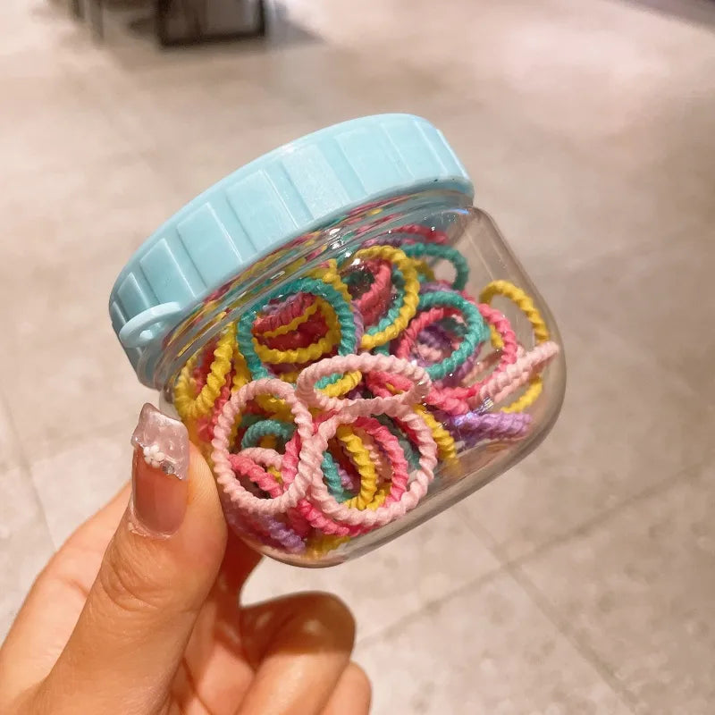 Cute Girl'S Spiral Stripe Cloth Hair Tie