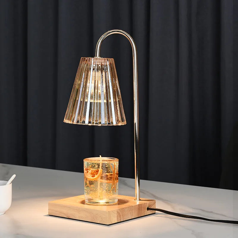 Original Wood Aromatherapy Lamp Candle Melting Lamp Adjustable Light Candle Melting Table Bedroom Aromatherapy Stove Amazon