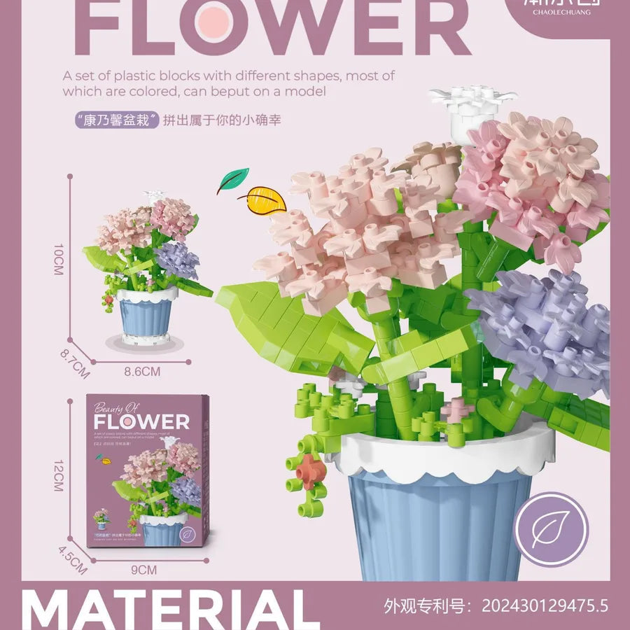Kids(7-16Years) Flower Plastic Building Toys