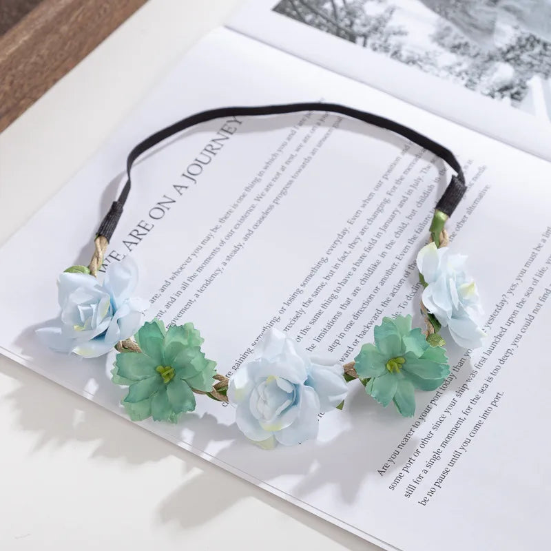 Sweet Women's Flower Cloth Hair Band wreath