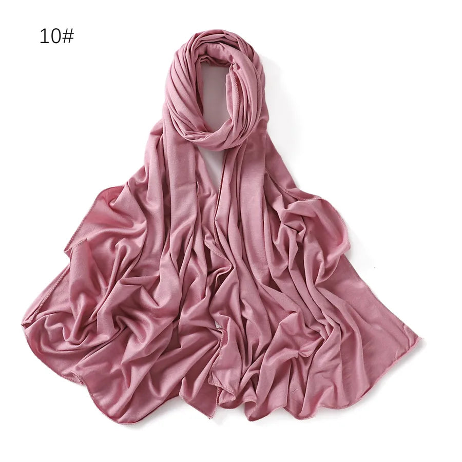 women's basic solid color mercerized cotton modal cotton linen scarves