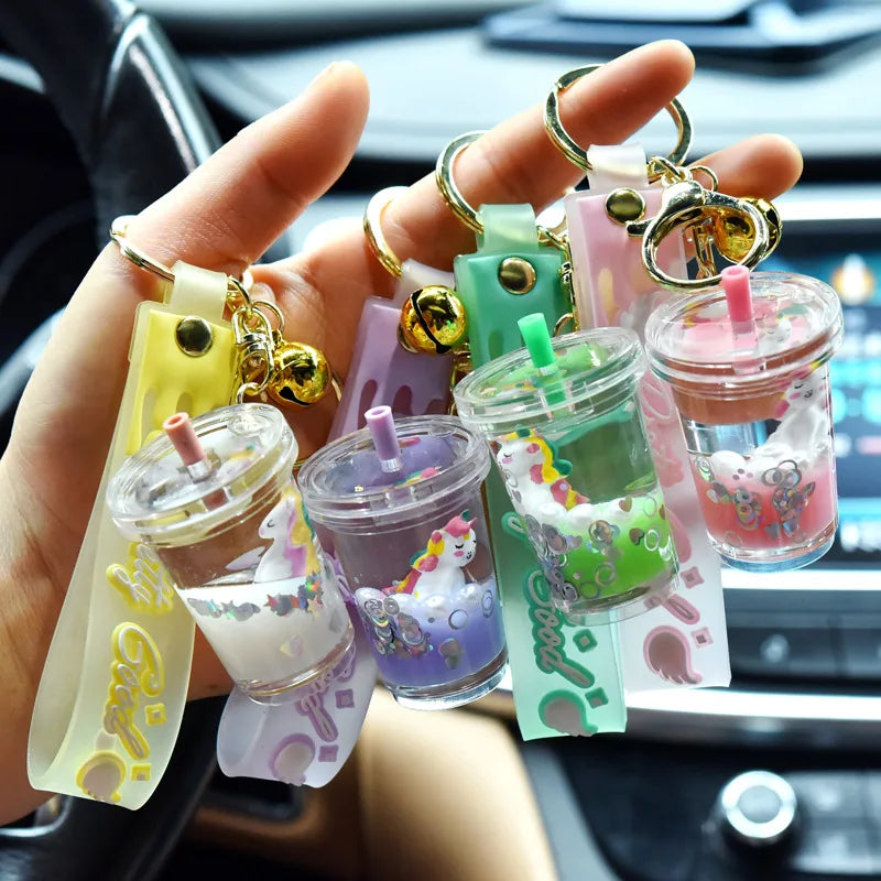 cute  arylic metal plating unisex bag pendant keychain