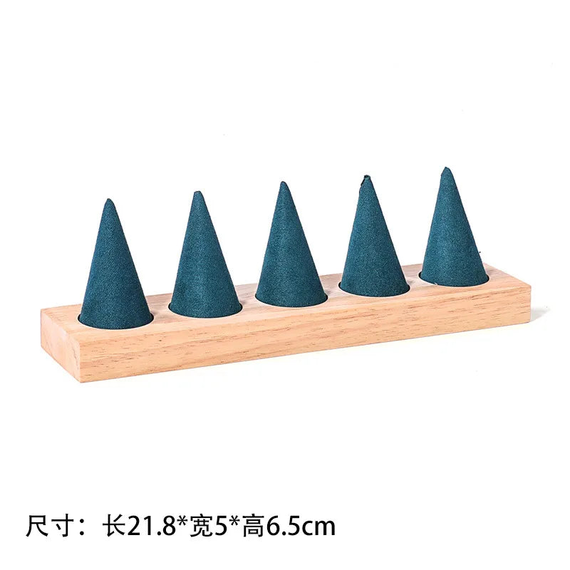 1 Piece solid wood Flannel Cute Modern Style Geometric Jewelry Display