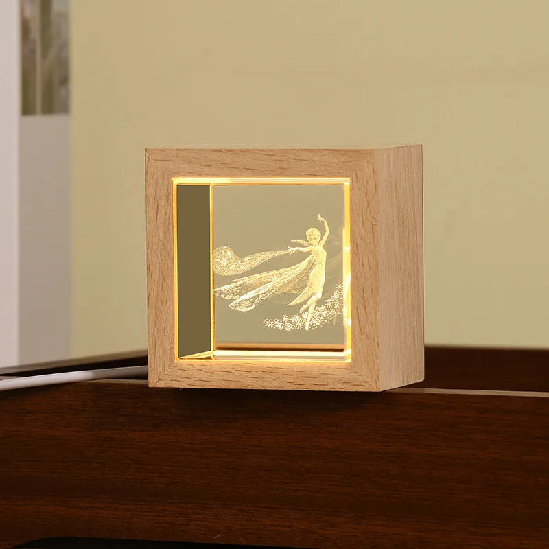 Simple Style Human Letter Heart Shape Wood Crystal Ornaments Artificial Decorations