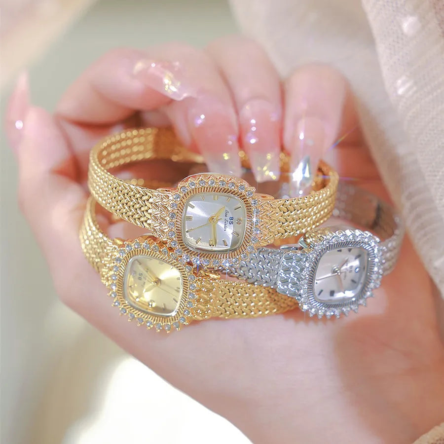 Simple Style Classic Style Solid Color Single Folding Buckle Quartz Women's Watches
