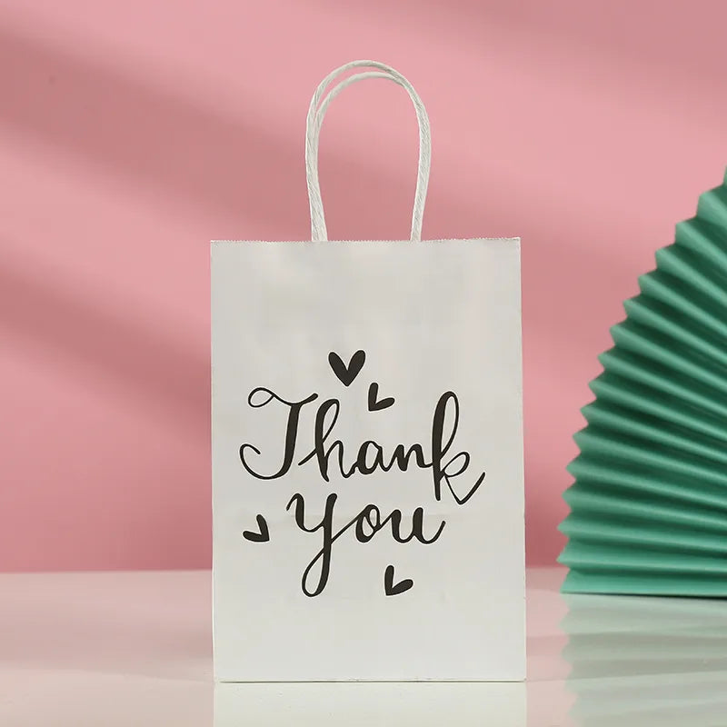 thanksgiving sweet heart shape kraft paper party gift bags
