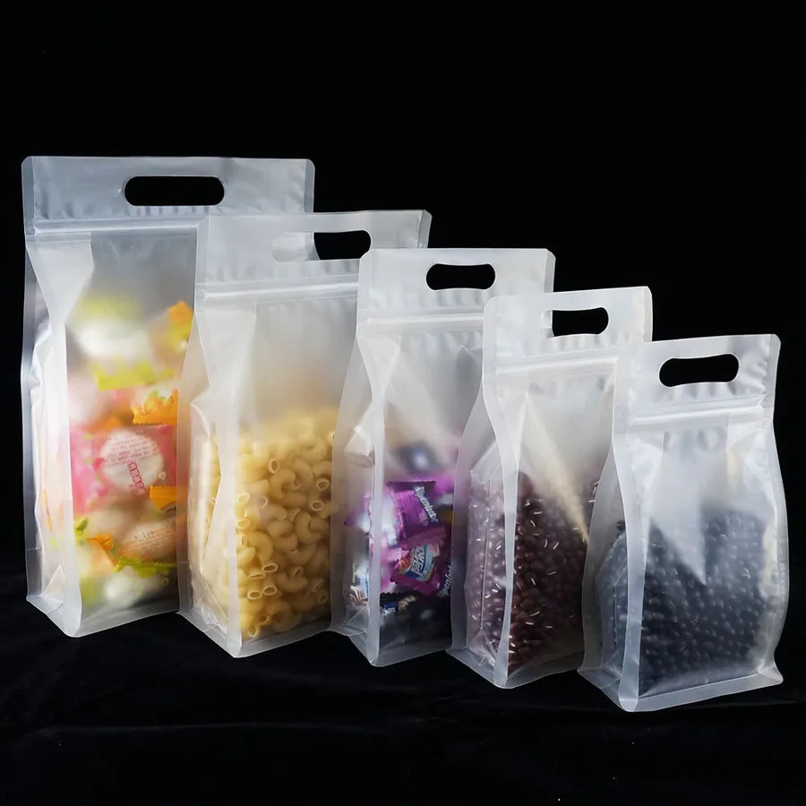simple style solid color plastic food packaging bag