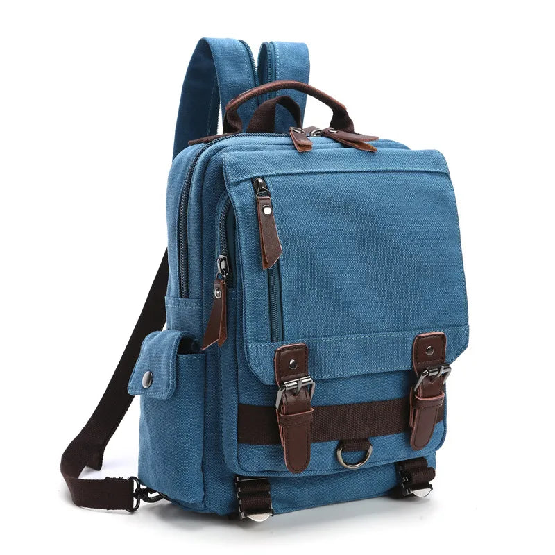 solid color casual travel hiking backpack