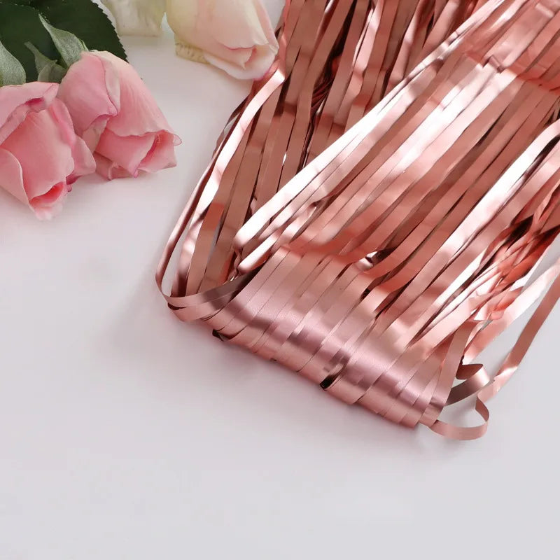 Solid Color Solid Color Plastic Graduation Party Tinsel curtain