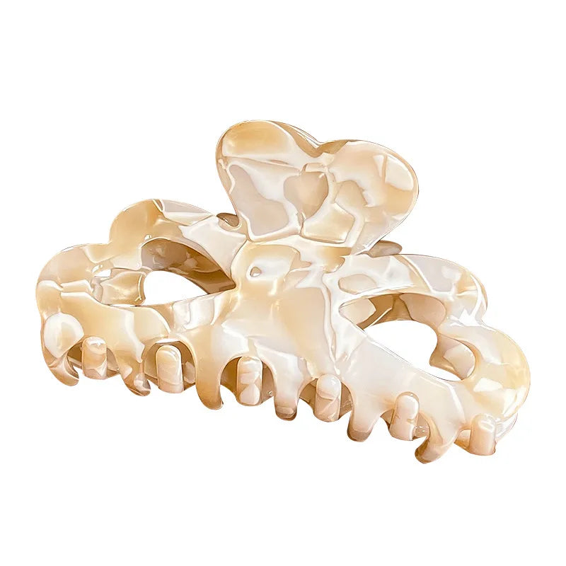 Dove Acetate Board Heart Shaped Hair Clip New High End Feeling Women's Hair Accessories Shark Bite Hair Styling Clip