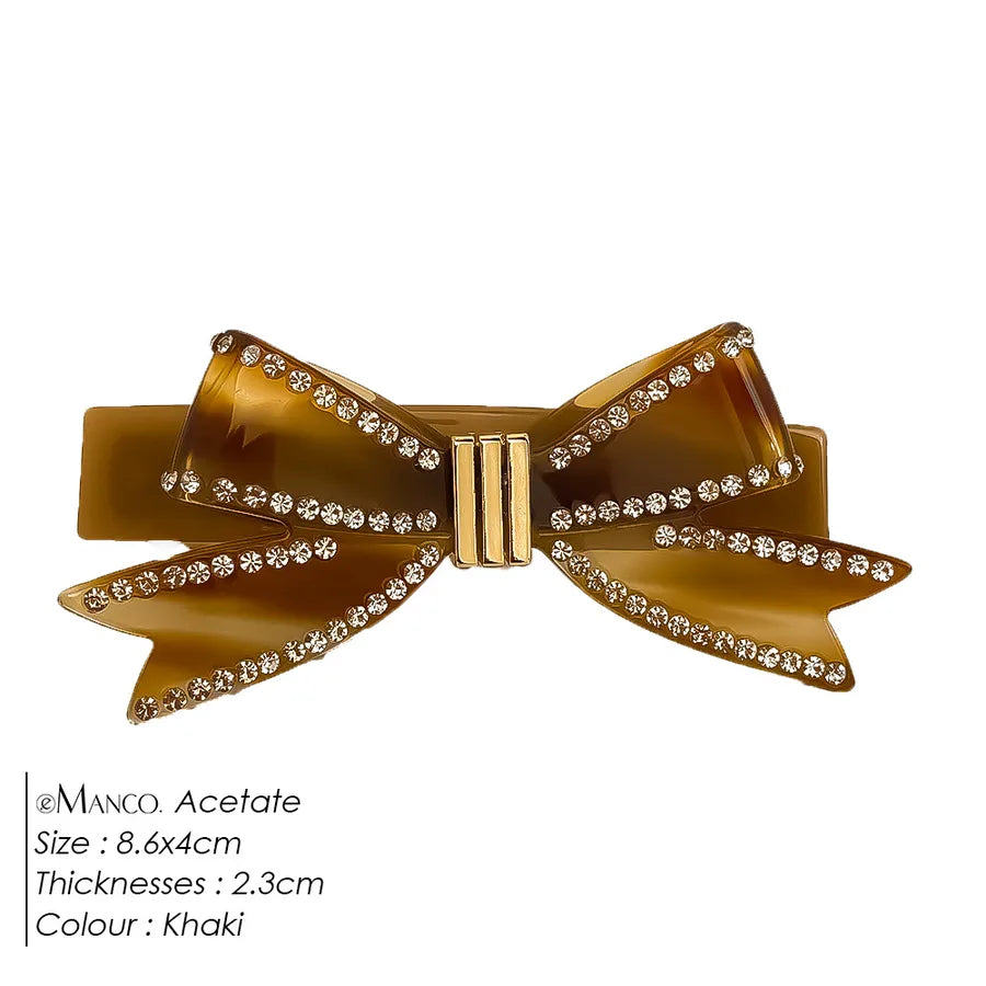 Fashionable Butterfly Knot Hair Clip Acetate Board French Style High-End Feeling Hair Accessories Elegant Retro Artistic