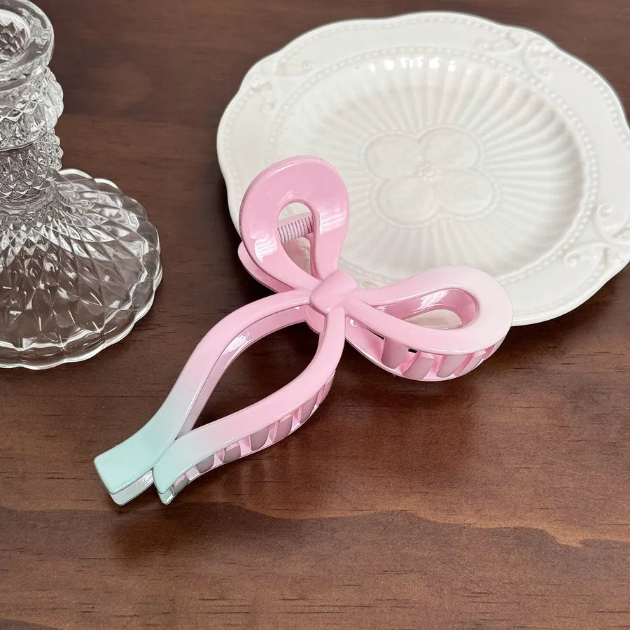 Dove Elegant Green Pink Gradient Shark Hair Clip Women's Luxury Sensation Headwear Perfect for Updos and Ponytails